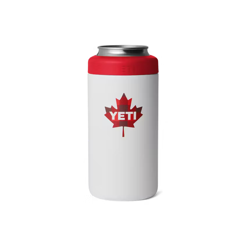 473ml Colster Tall Can Insulator - White/Red w/ Canada Badge