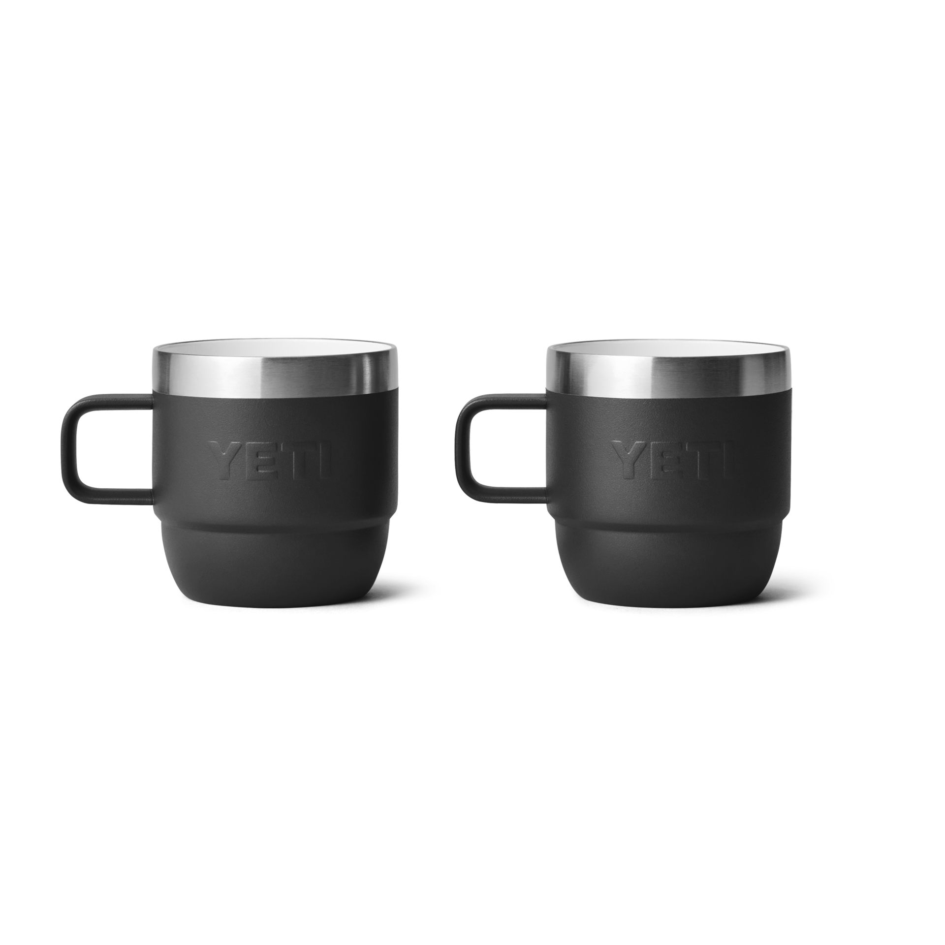 6 oz. / 177ml Stackable Mugs - Black (2 pack)
