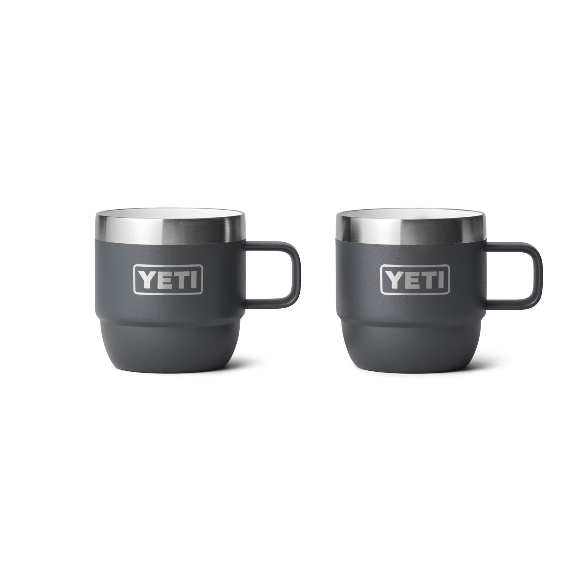 6 oz. / 177ml Stackable Mugs - Charcoal (2 pack)
