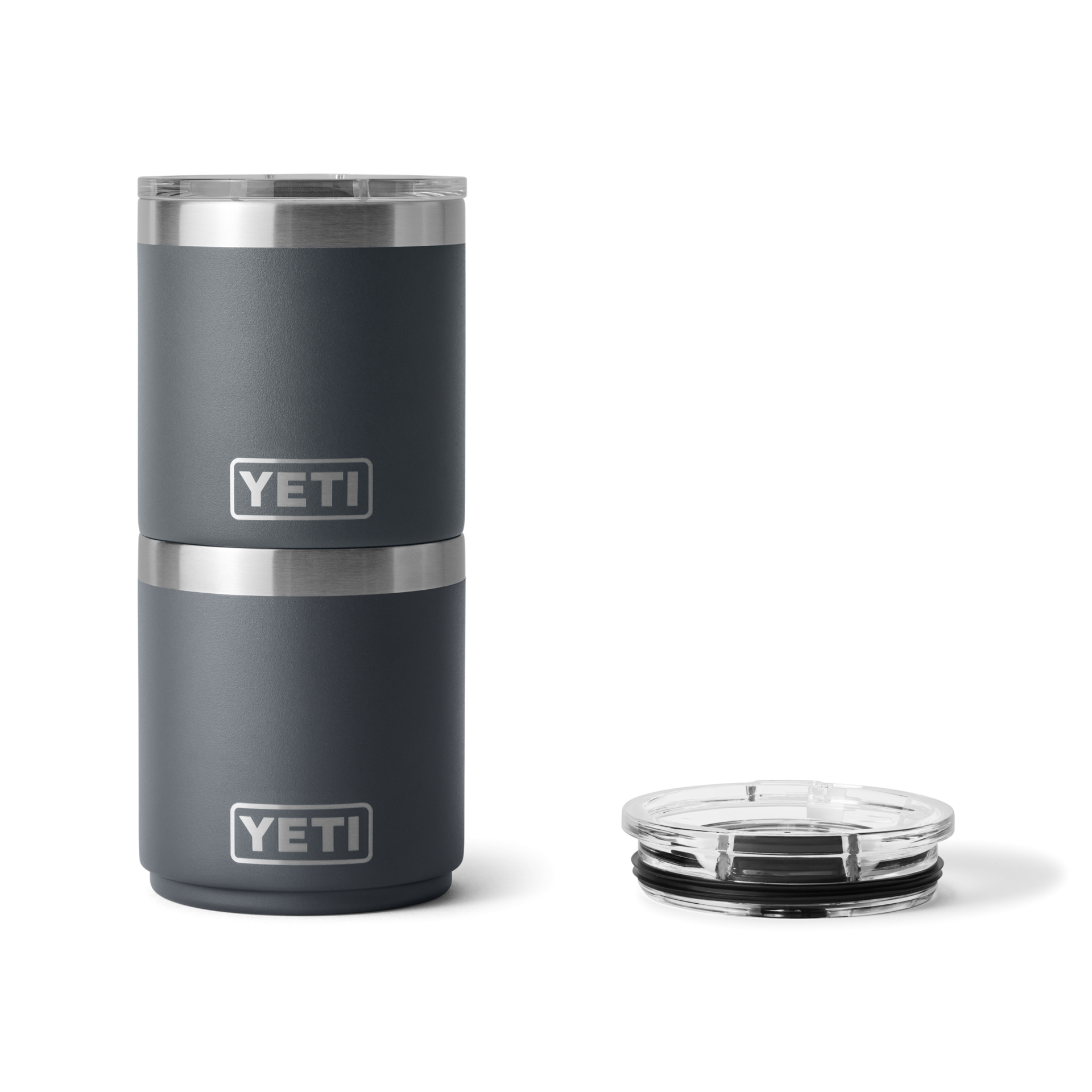 10 oz. / 295ml Stackable Lowball w/ Magslider Lid - Charcoal