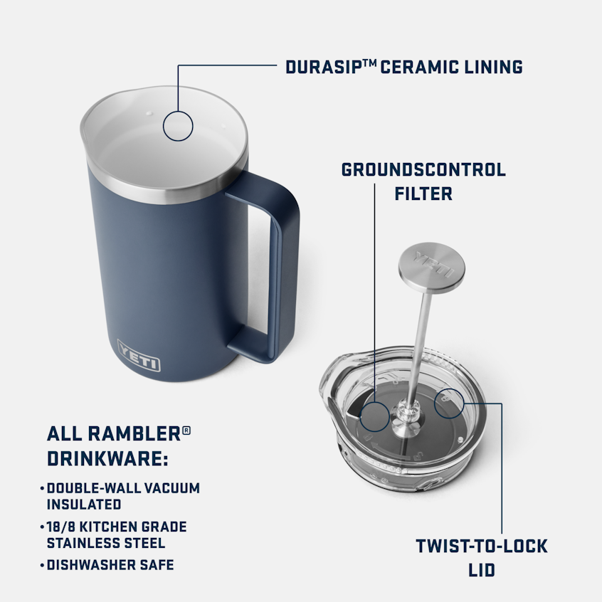 34 oz. / 1 L French Press - Key Lime