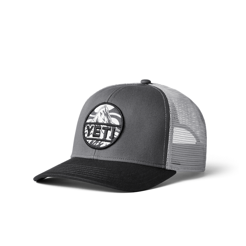 Mountain Badge Trucker Hat - Black