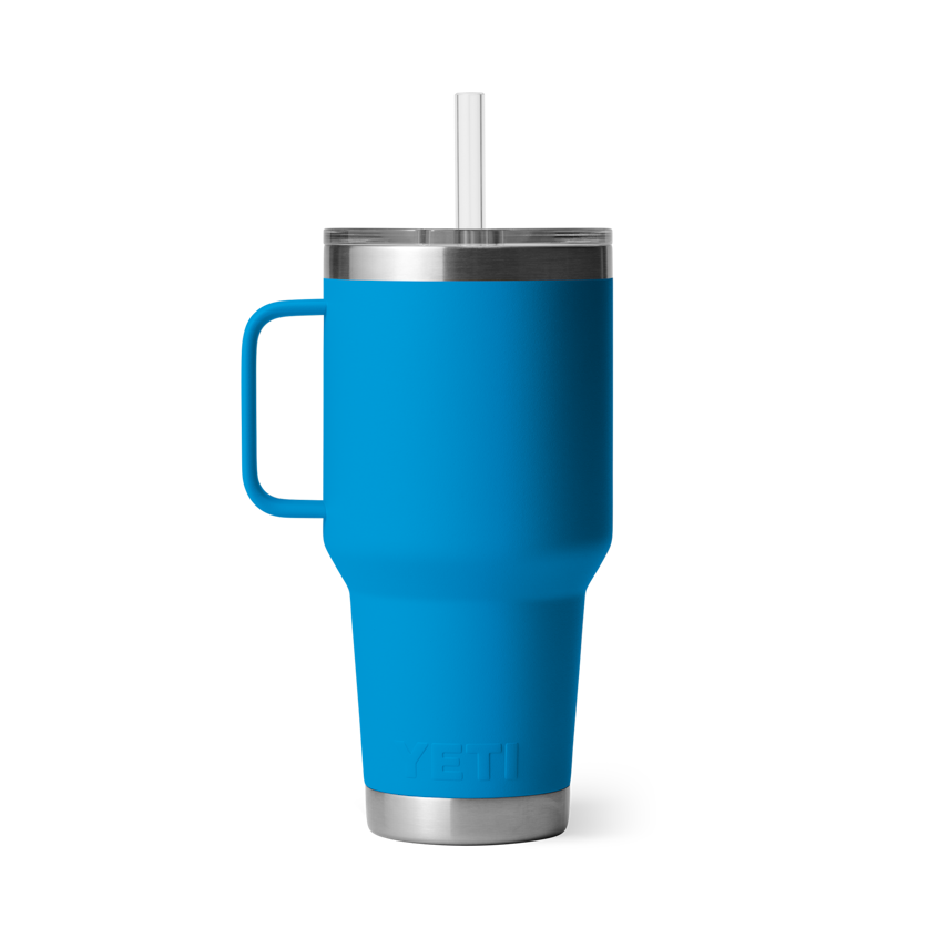 35 oz. / 1L Straw Mug w/ Straw Lid - Big Wave Blue