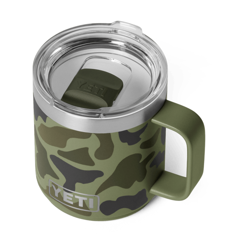 10 oz. / 295ml Stackable Mug w/ Magslider Lid w/ DuraSip Ceramic Lining - Olive Camo