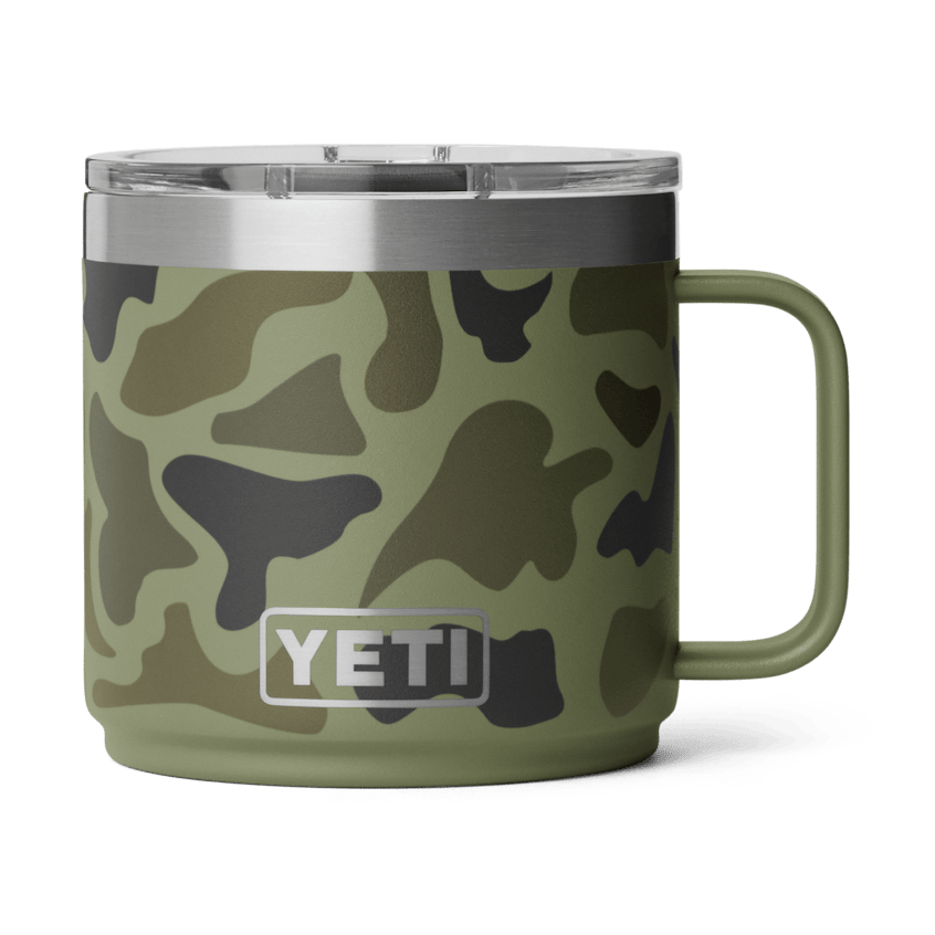 14 oz. / 414ml Stackable Mug w/ DuraSip Ceramic Lining - Olive Camo