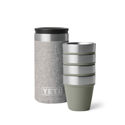 Shot Glasses - 4 Pack w/ Carrying Case - Riverhead Green