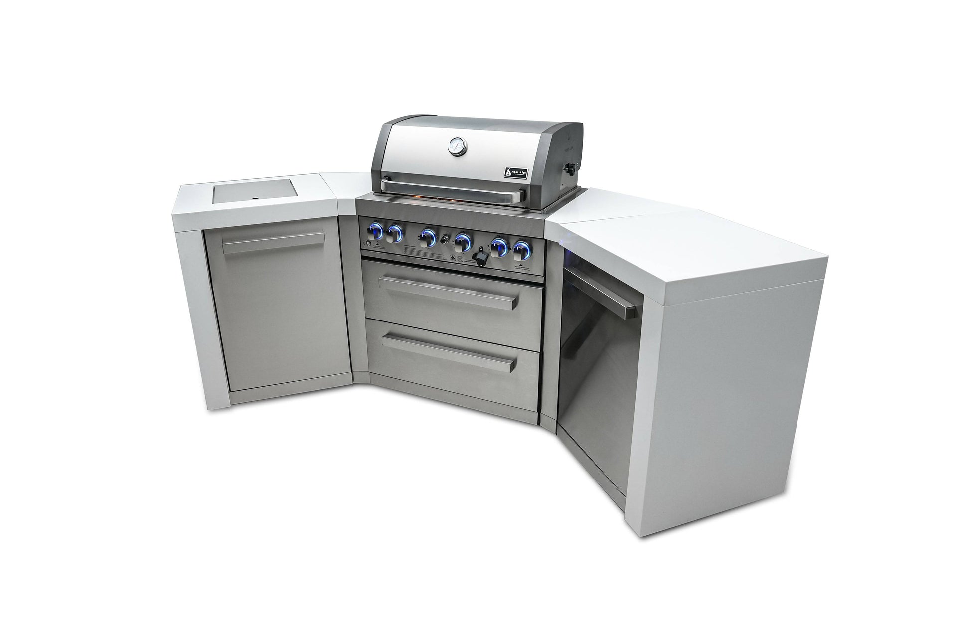 400 4-Burner Deluxe Island w/ 45 Degree Corners