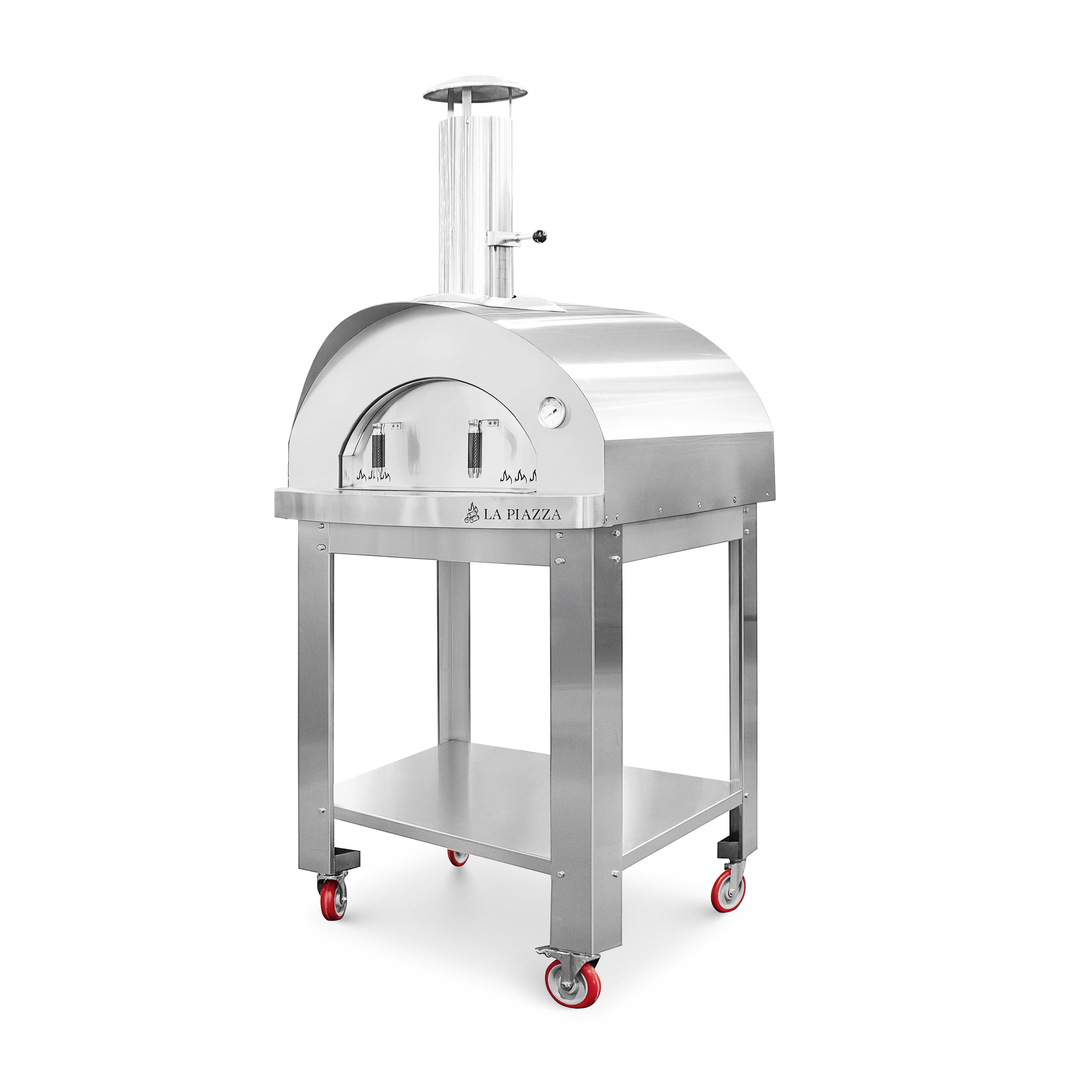 Toscana Wood Oven with Stainless Steel Base - Stainless Steel