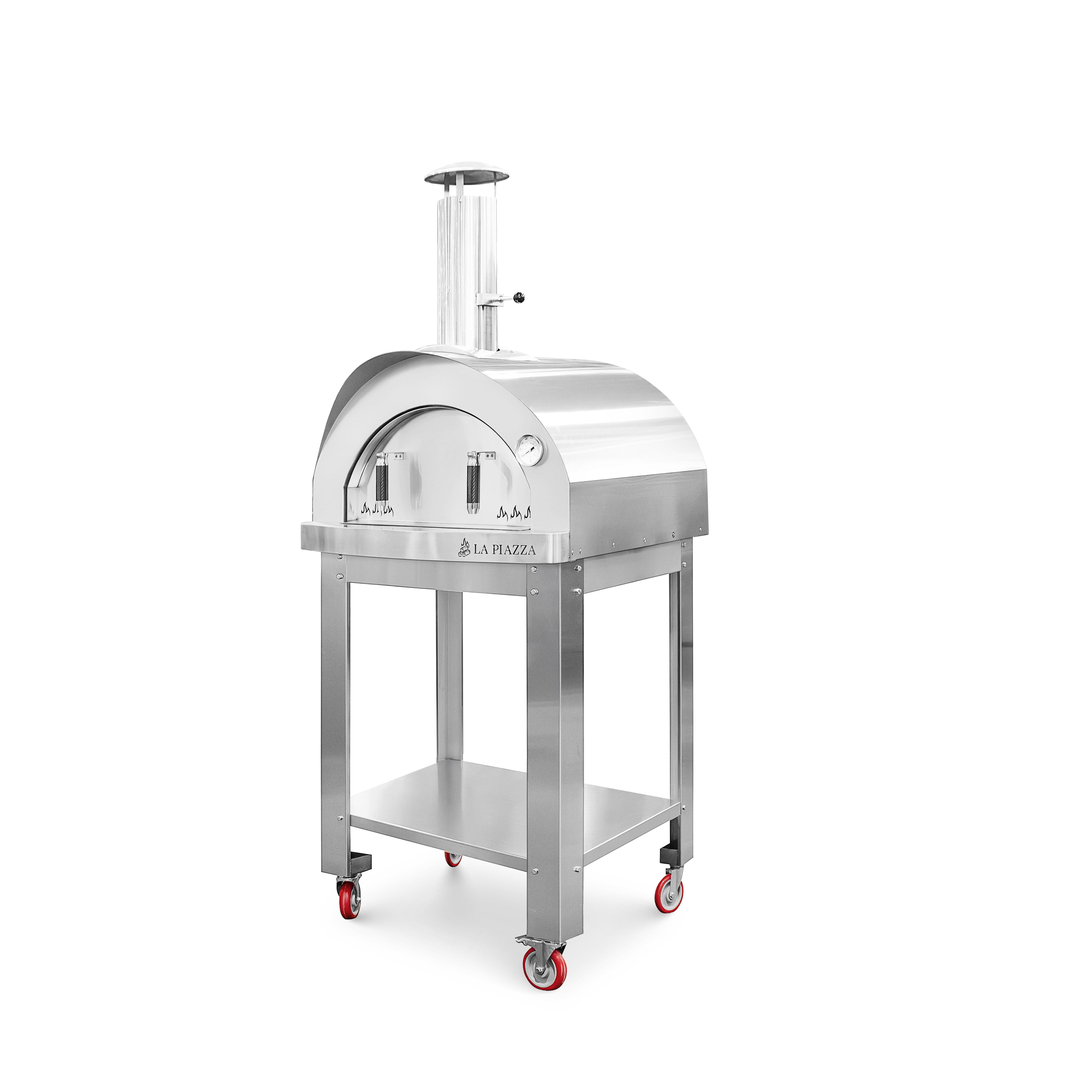Piccolo Wood Oven with Stainless Steel Base - Stainless Steel