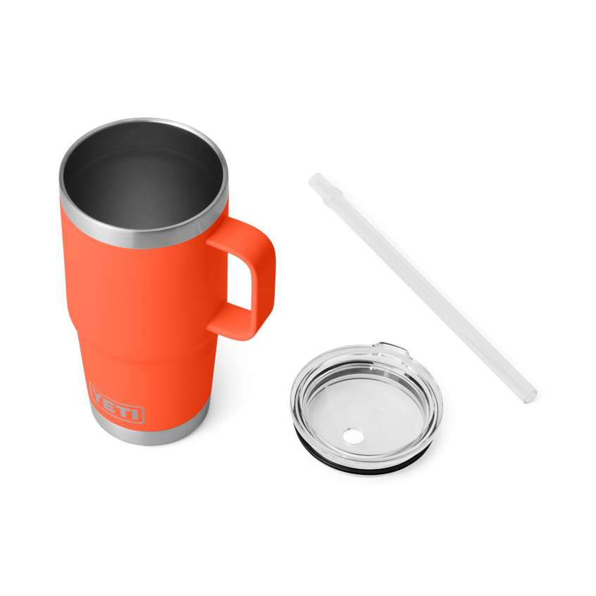 25 oz. / 739ml Straw Mug w/ Straw Lid - Papaya
