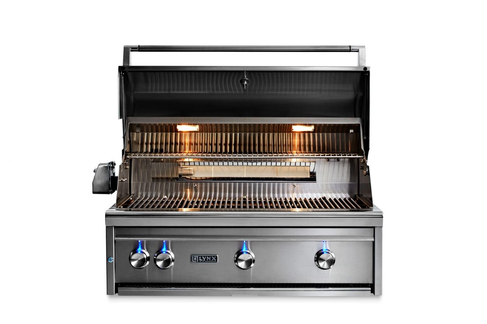 36" Professional Built-in Grill with 1 Trident Infrared Burner and 2 Ceramic Burners and Rotisserie (L36TR)