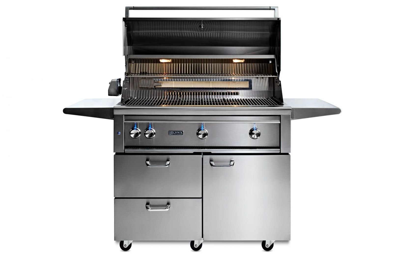 42" Professional Freestanding Grill with 1 Trident Infrared Burner and 2 Ceramic Burners and Rotisserie (L42TRF)