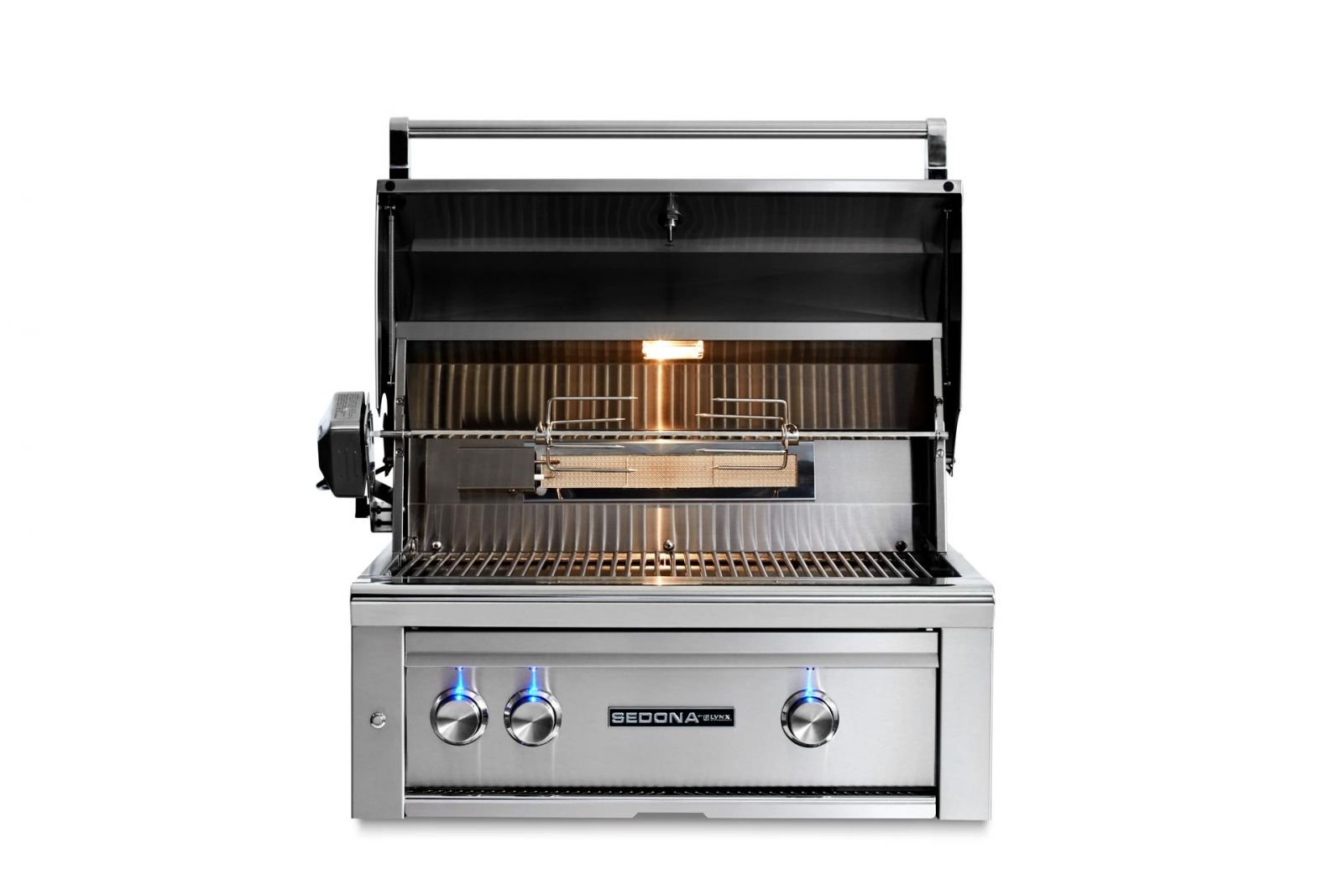 30" Built-in Grill with 2 Stainless Steel Burners and Rotisserie (500R)